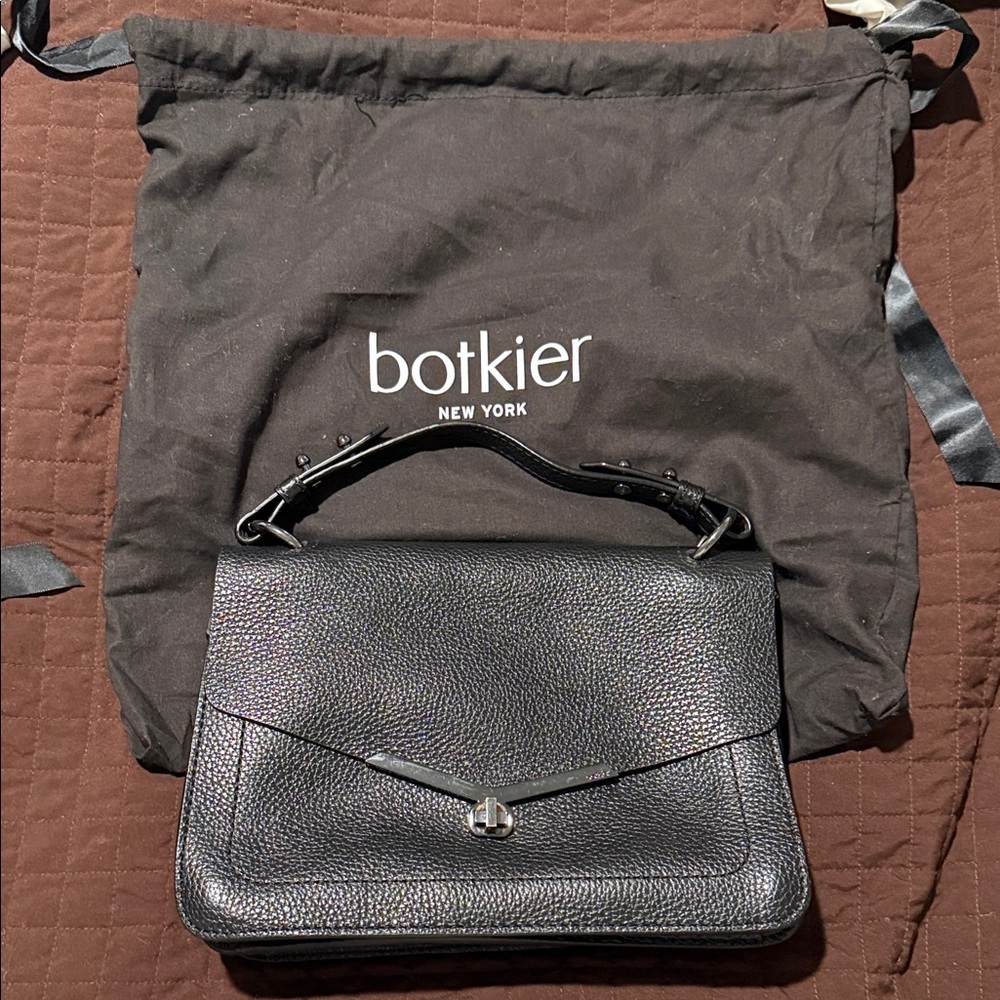 Botkier Black Textured Shoulder Bag